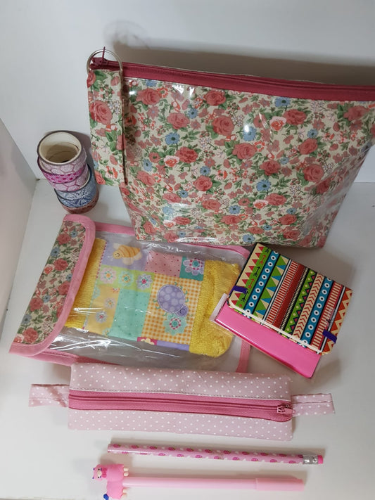 Kit floreada rosada
