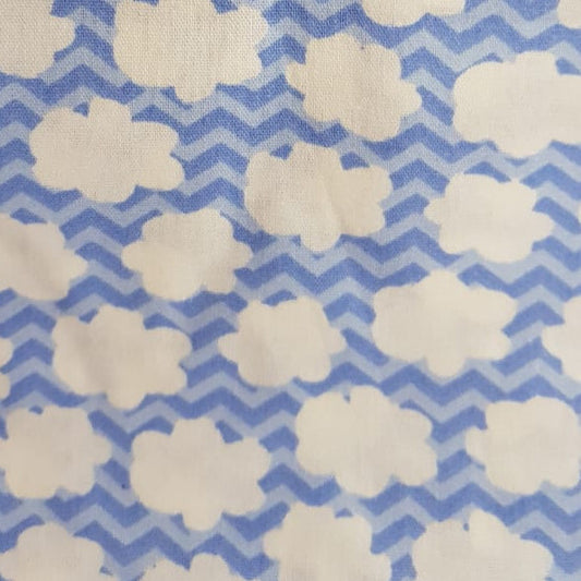 Nubes, fondo celeste zigzag