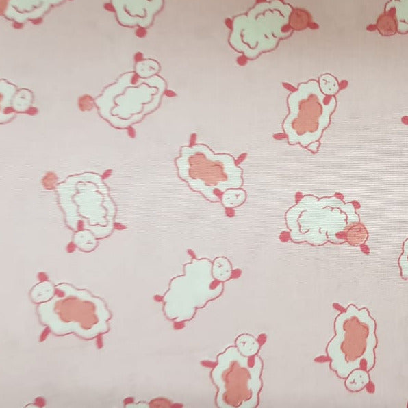 Oveja, fondo rosa