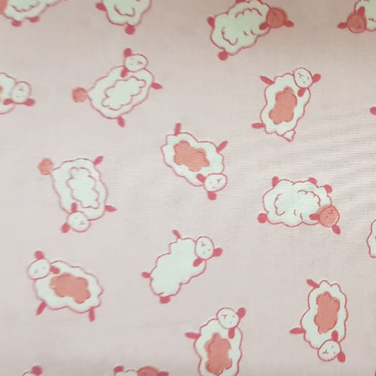 Oveja, fondo rosa