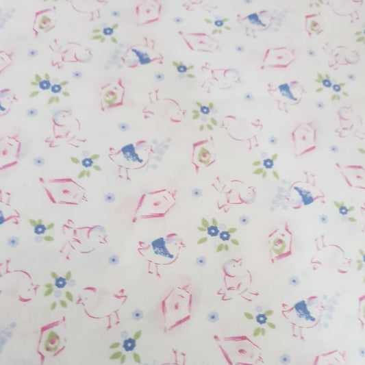 Pajarito, rosa y celeste